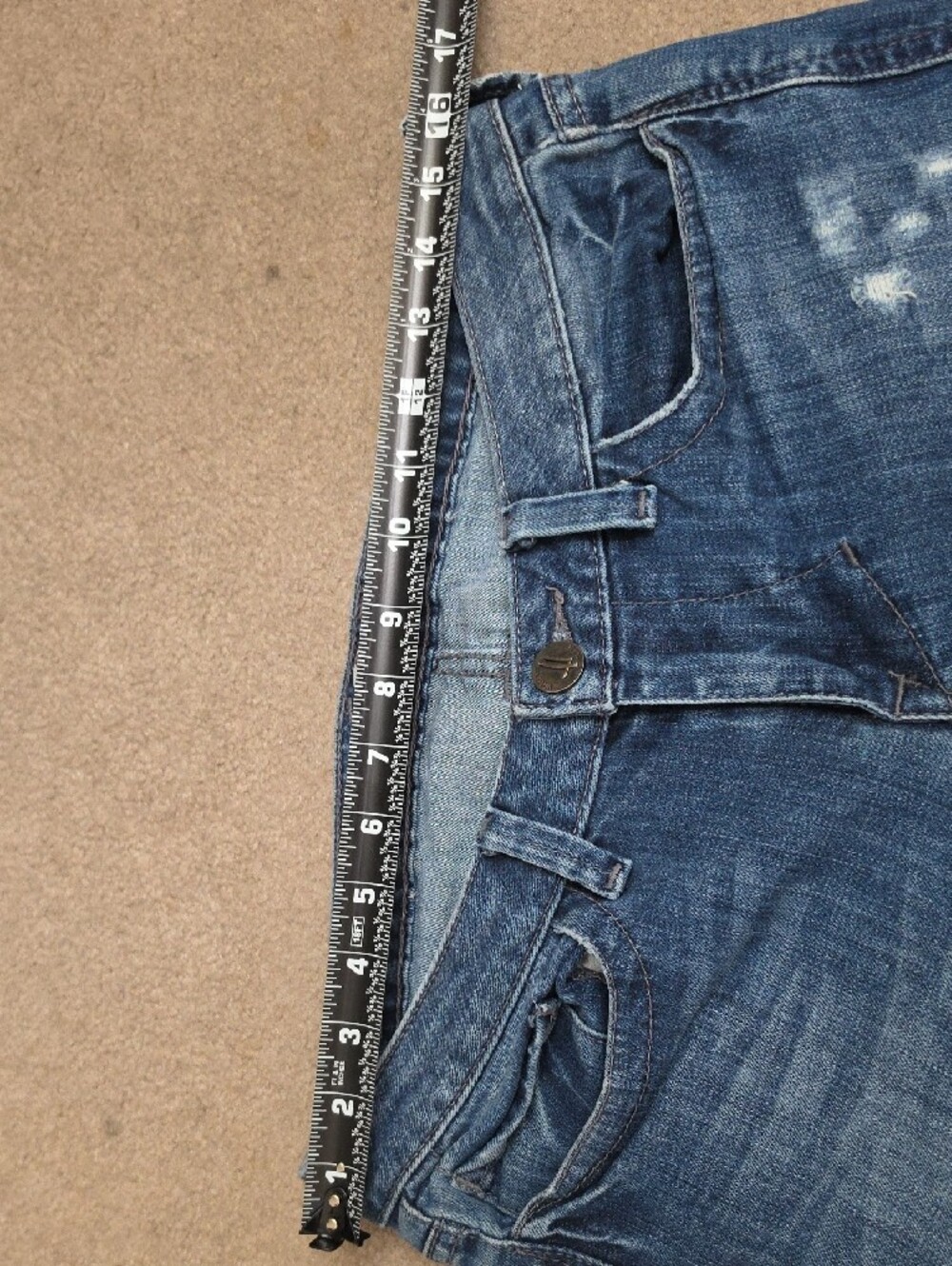 William Rast Dark Blue Bootcut Low Rise Jeans with Faded Distressing Size 29 - Picture 5 of 7